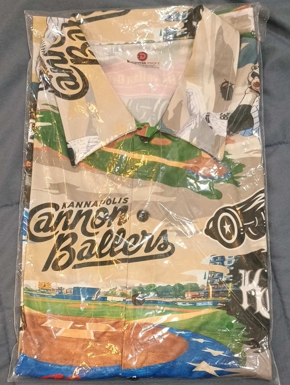 NWT Kannapolis Cannon Ballers 2026 Baseball Hawaiian shirt.